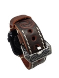 Carved Leather Band For Apple iWatch Series 5, 4, 3, 2, 1 - 38/40 & 42/44mm