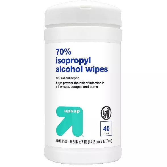 4 Pack 70% isopropyl Alcohol Wipes