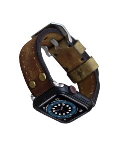 Studded Apple Watch Band Strap Crazy Cow For Apple Watch Series 1 to 7 42mm 44mm