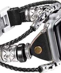 Leather Watch Band For Apple Series 8, 7, 6, 5, 4, 3, 2 & 1 44mm, Series 3/2/1 42mm