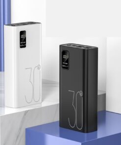 Portable Fast Charger 30000mAh Power Bank 4 USB External Battery LED Display