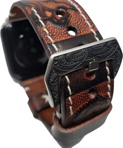 Handmade Apple Leather Watch Band For Series 7, 6, 5, 4, 3, 2, 1 (42/44/45mm)