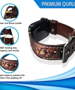 Handmade Apple Leather Watch Band For Series 7, 6, 5, 4, 3, 2, 1 (42/44/45mm)