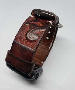 Handmade Apple Leather Watch Band For Series 7, 6, 5, 4, 3, 2, 1 (42/44/45mm)