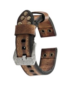 Rugged Vintage Look Handmade Leather Watch Band, Watch Strap, Crazy Cow Watch Strap 24mm Width Leather Watch Band - Free Shipping!