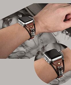 Our Apple watch series 4 band is a Superior leather apple watch band with ornamental steel design, its the best apple watch bands ever