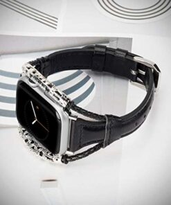 Our Apple watch series 4 band is a Superior leather apple watch band with ornamental steel design, its the best apple watch bands ever