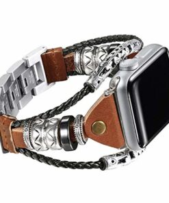 Our Apple watch series 4 band is a Superior leather apple watch band with ornamental steel design, its the best apple watch bands ever