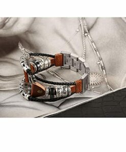 Our Apple watch series 4 band is a Superior leather apple watch band with ornamental steel design, its the best apple watch bands ever