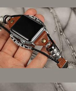 Our Apple watch series 4 band is a Superior leather apple watch band with ornamental steel design, its the best apple watch bands ever