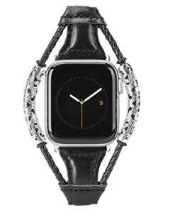 Our Apple watch series 4 band is a Superior leather apple watch band with ornamental steel design, its the best apple watch bands ever